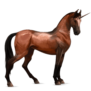 Ездитен еднорог Марвари Тъмночервен (чери)